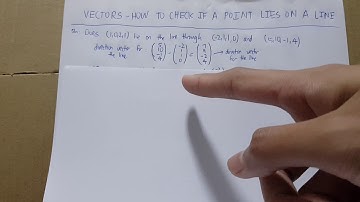 Vectors - How to check if a point lies on a line
