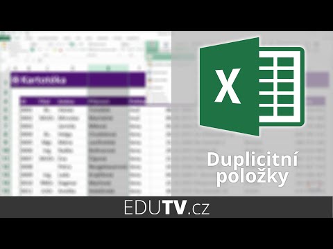 Jak hledat duplicitní položky v Excelu? | EduTV