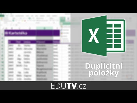 Video: Jak najdu duplikáty v sešitu aplikace Excel?