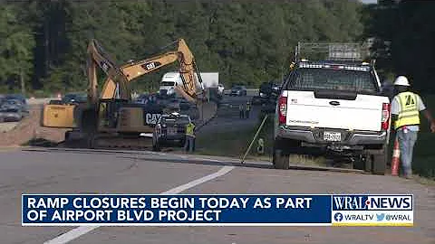 Ramp closure begins as part of Airport Boulevard project