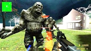 Counter Strike Source Zombie Horde Mod Zombie Horror Boss fight Online Gameplay on Silent Hill map