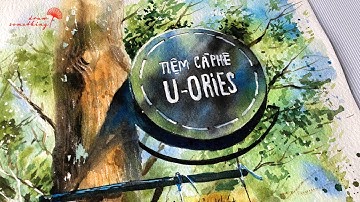 Cách vẽ cây bằng màu nước / watercolor tree tutorial  painting