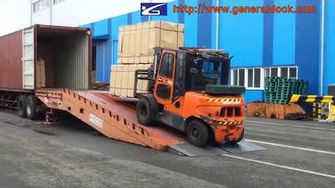 1-Way Mobile Dock (Ramp) Lumber Handling One-Body Type