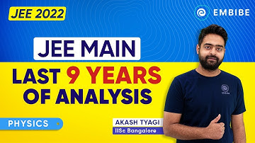 JEE Main Physics Paper Analysis | Last 9 Years | Important Chapter | Akash Tyagi | Embibe