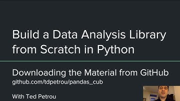 Build a Data Analysis Library from Scratch in Python (3/57): Downloading the Material from GitHub