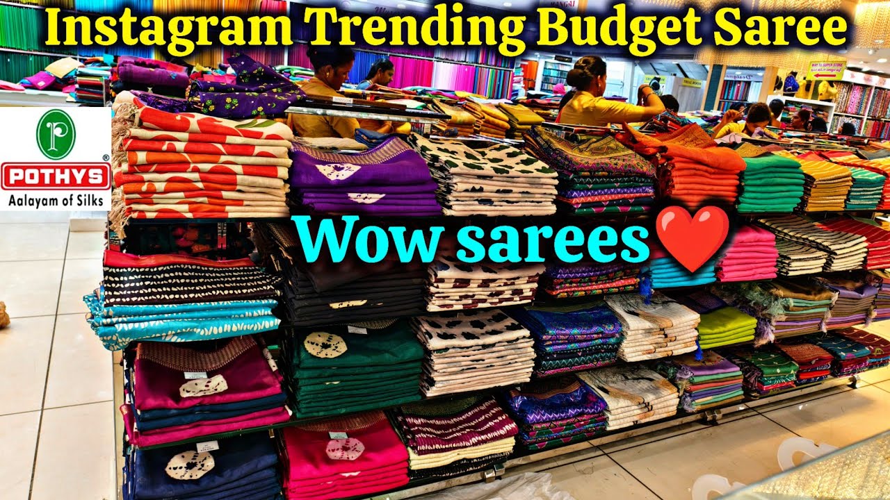 Pothys coimbatore‼️ Trendy Instagram sarees budget saree collections 👌👌 dont miss it queens|