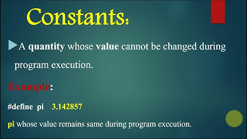 Constant in C, types of constant, Numeric constant,  Character constant. Examples in Urdu\Hindi.