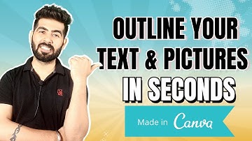 How to Outline Text Easily in Canva || Canva Tutorial Hindi || Add Stroke to text in Canva || 2020