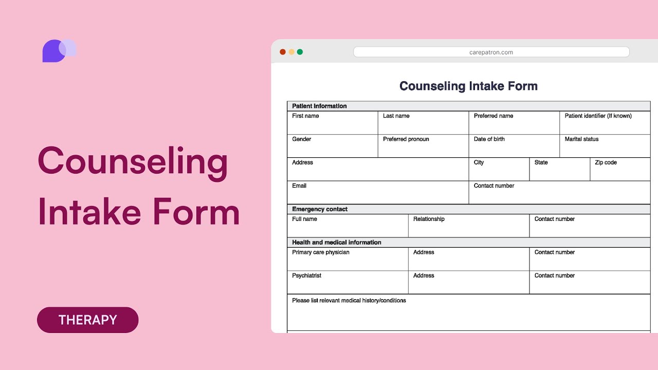 Intake Forms Writing How to Write Counseling Intake Form? - YouTube