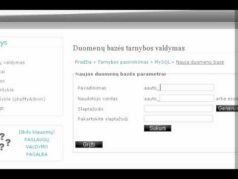 Video: Kaip Sukurti Mysql Duomenų Bazę