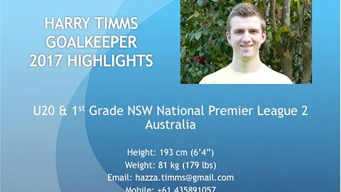 Harry Timms Goalkeeper 2017 Highlights