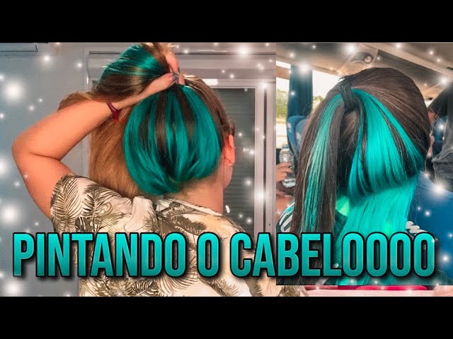 Pintei meu Cabelo com corante alimentício 