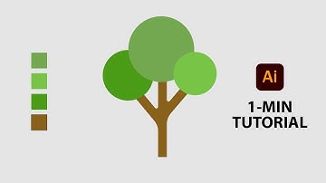 How to Create vector tree in Flat Design in adobe illustrator | Shorts