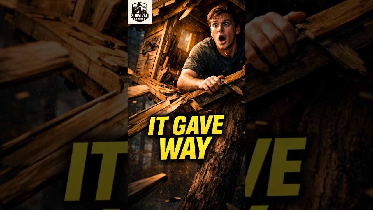 Trapped in a collapsing treehouse | true survival miracle