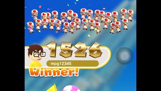 PB! 1526 score in Super Mario Run Toad Rally screenshot 4