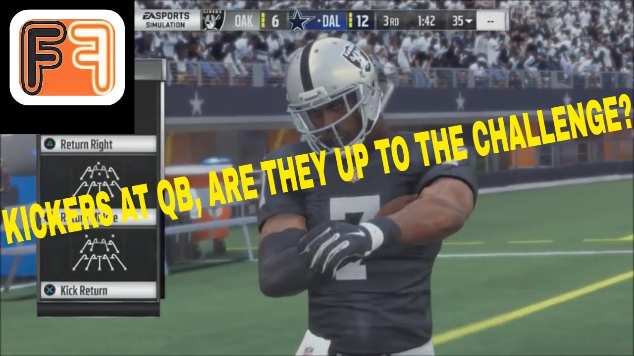 KICKER AT QB CHALLENGE madden 18 head to head