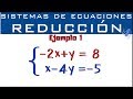 Sistemas de ecuaciones 2x2 | Método de Reducción - Eliminación | Ejemplo 1