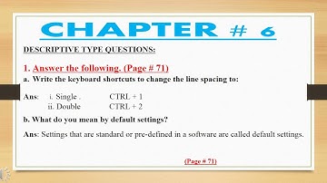 Grade: 4 - Computer Science (Unit # 6: Formatting in Word 2013 - Part: III)