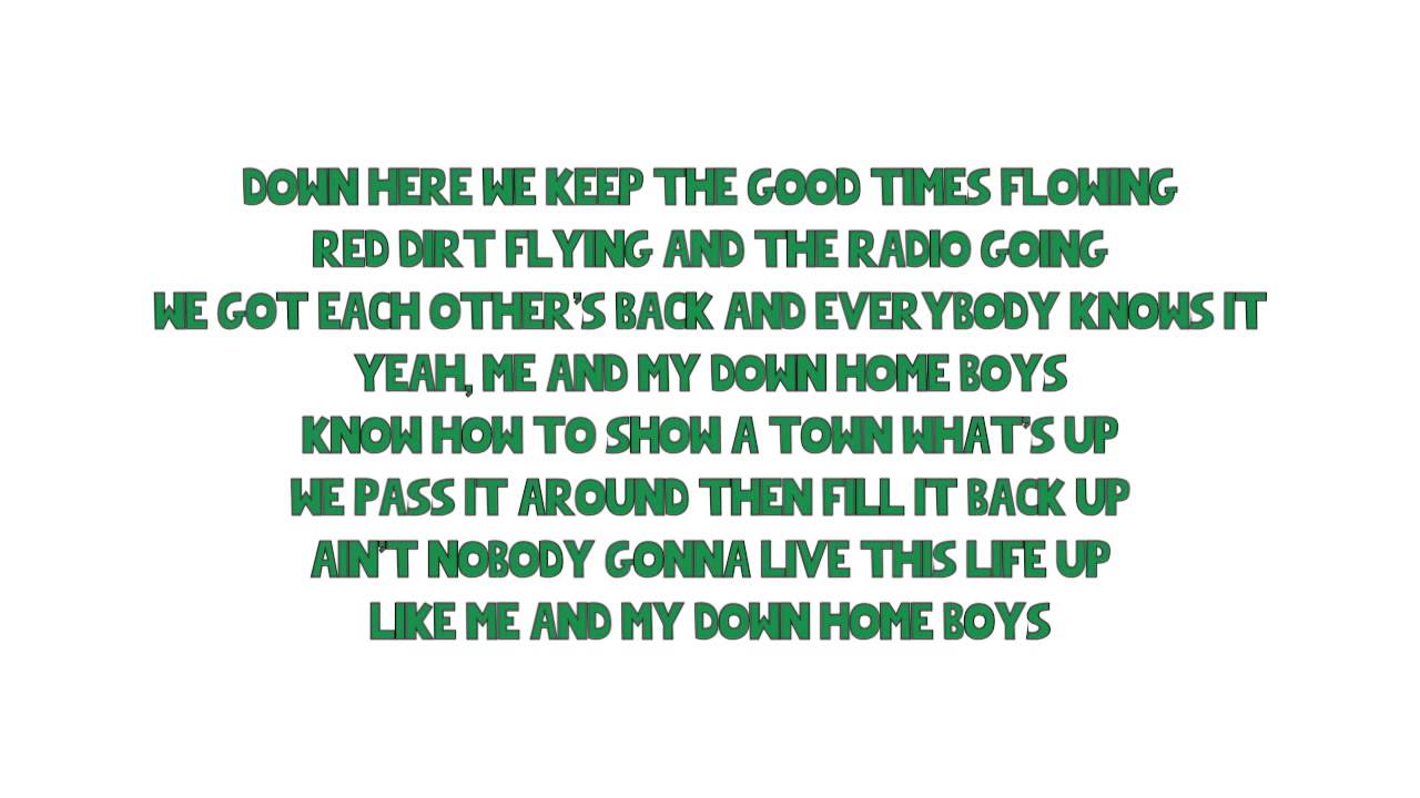 Cole Swindell - Down Home Boys (Lyrics)
