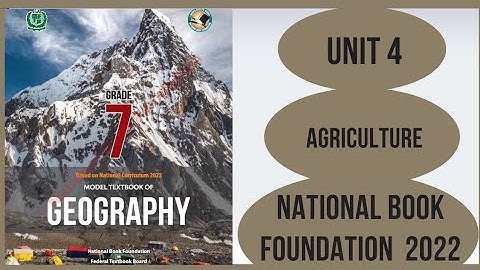 Class 7th geography unit 4 agriculture |NBF