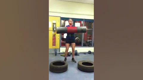Zach's 68kg log in Jamie's Vest.