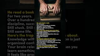 Reading 100 Books Won't Fix This #mindset #growth #knowledge