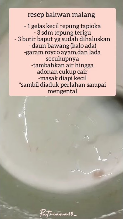RESEP BAKWAN KHAS MALANG 🥟🥕