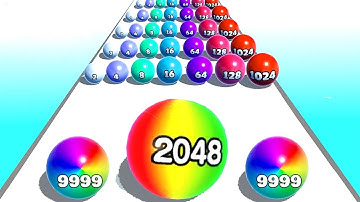 Ball Run 2048 - MAX LEVELS!! All Levels Gameplay Walkthrough Satisfying ASMR Math Games