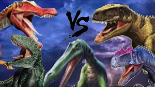 Mapusaurus vs Suchomimus vs Allosaurus vs Carcharodontosaurus vs Baryonyx [AMV]