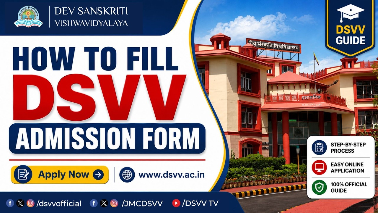 How to fill DSVV Admission Form 2026-27 | DSVV Form Filling Guide ...