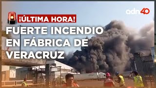 ¡Última Hora! Fuerte incendio en la fábrica International Paper en Veracruz