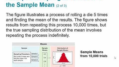 STA 2023 6.3 Sampling Distribution of the Sample Mean Proportion and Variance