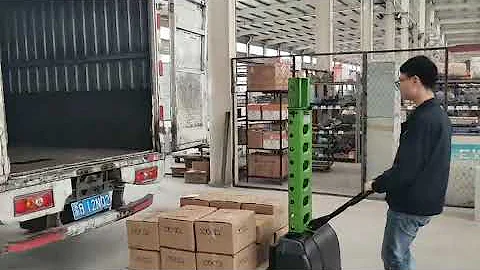 JIN YABG HU Electric Self loading lift Stacker portable pallet ladder truck forklift