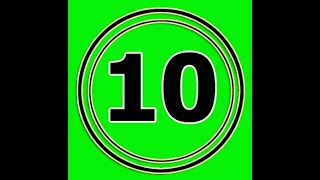 10 Second Countdown Chroma Key (Green Screen) Silent Countdown.