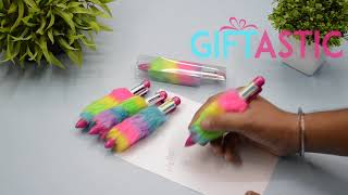 Soft Plush Fur Gel Pen with 6 Different Colored Ink | Unique & Quirky Gift Online screenshot 2