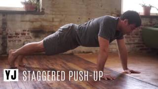 Staggered Push-Ups