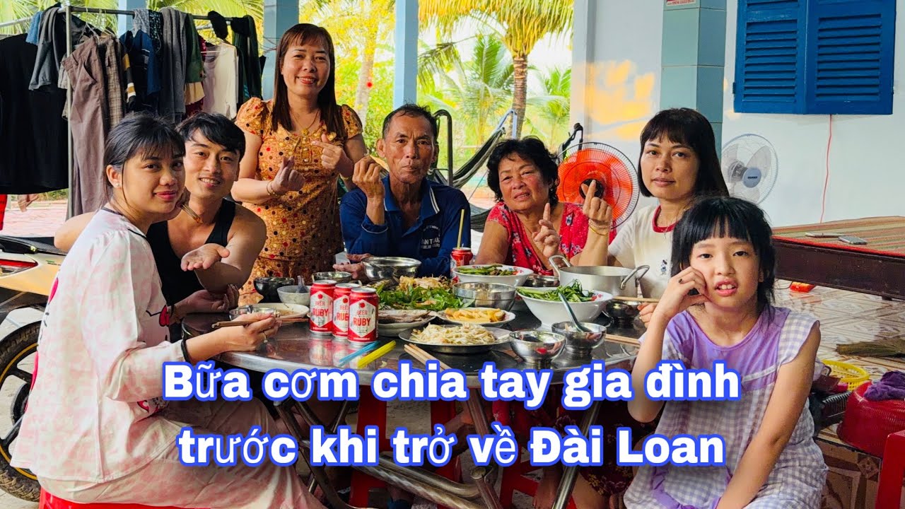 Bữa cơm chia tay gia đình và hành trình trở về Đài Loan của gia đình mình @thaophuongcuocsongDaiLoan