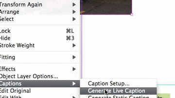 Generate Live Captions in InDesign CS5