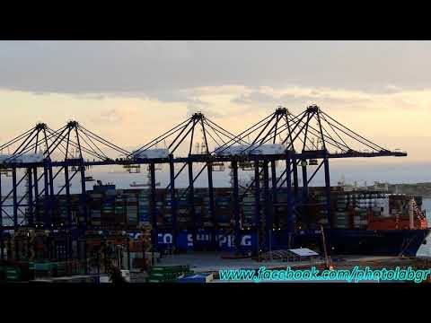 Cosco Shipping Taurus - Container loading timelapse !