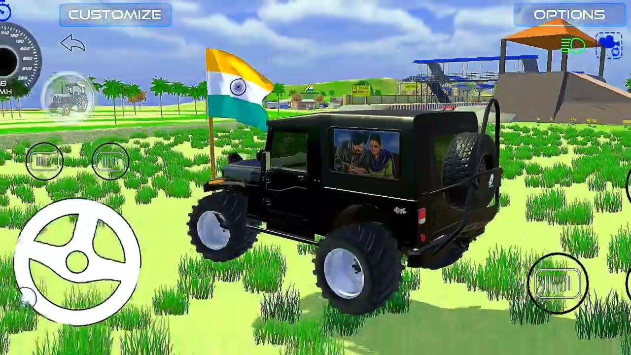 BLACK THAR DRIVING IN INDIAN VEHICLES SIMULATOR 3D DESI STILE 