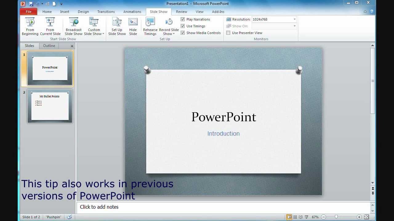 powerpoint presentation not showing on screen