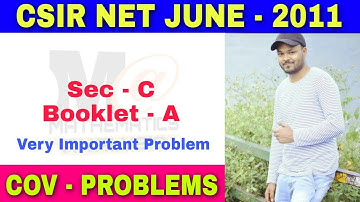 CSIR NET JUNE 2011 | COV PROBLEMS | RAYLEIGH RITZ METHOD