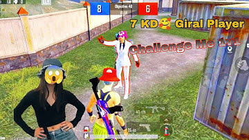 7 KD 🥰 Giral Player Challenge Me 😱 1v1 Tdm Bgmi/Pubg Mobile Tdm Manish