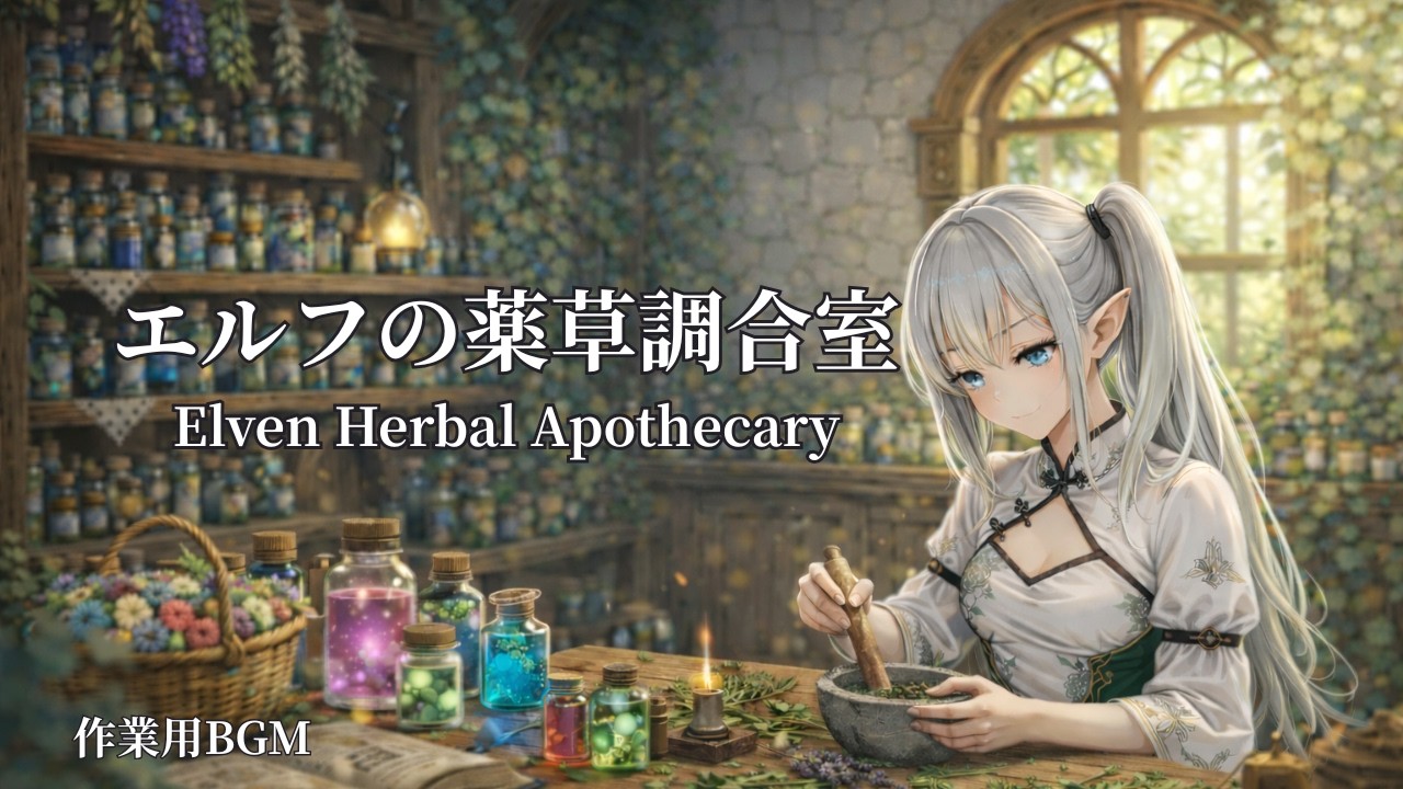 【作業用BGM】エルフの薬草調合室 | Elven Herbal Apothecary | Calm Celtic Fantasy Ambience