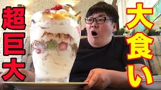 【２日目に逃亡】超巨大パフェ(6㎏)大食いチャレンジ生活