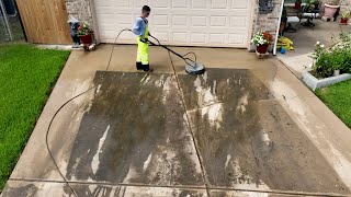 We MADE this DIRTY DRIVEWAY look BRAND NEW after WASHING it for the FIRST time EVER