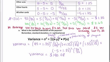 AP Stats Ch 16 Random Variables examples part 1