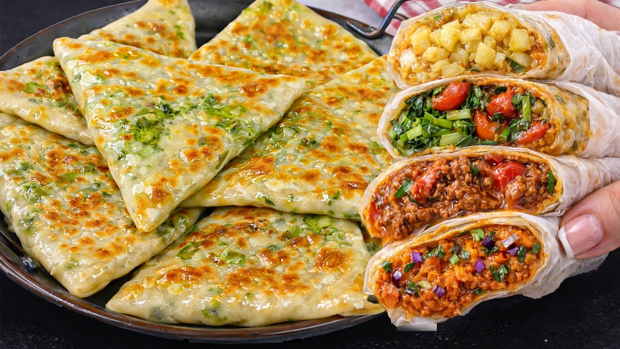 Афганские болани такие вкусные и полезные, с 4 начинками — найдётся вариант для каждого 😋🥟