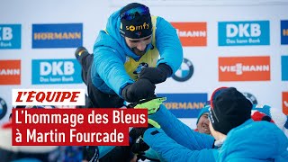 Biathlon : Le drôle d'hommage des Bleus à Martin Fourcade