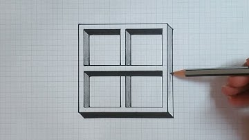 Optical Illusion of Impossible objects stock- drawing# Relaxing Art# 3d drawing# 3d Art# 3D box#